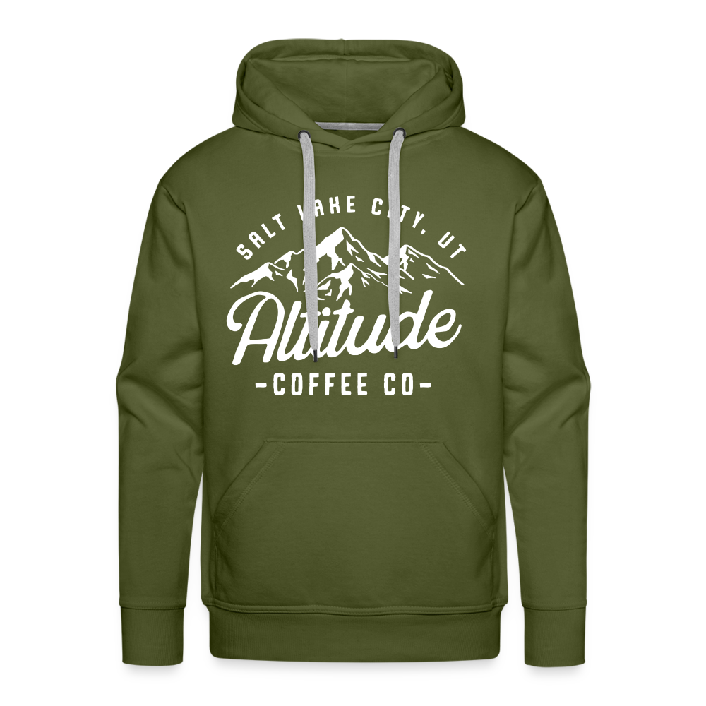 Vintage Mountain Hoodie - olive green